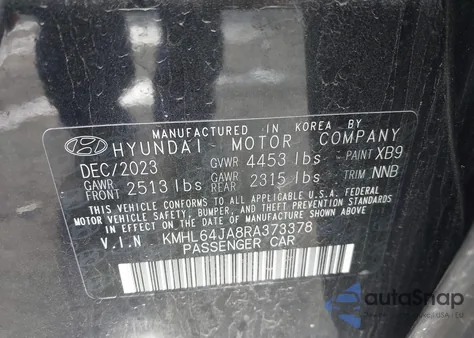 2024 Hyundai Sonata Sel из США, поврежденный, VIN KMHL64JA8RA373378